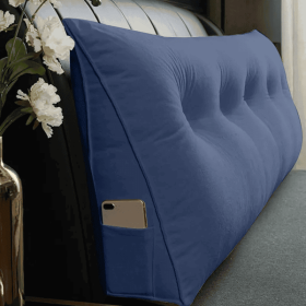 Triangle Reading Cushion With A Button-blue (Option: 180cm)