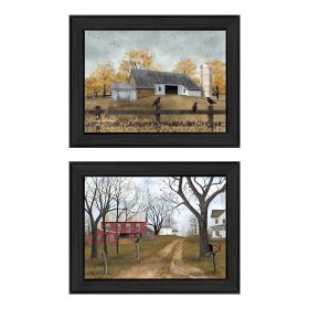 Trendy Decor 4U "Country Roads" Framed Wall Art, Modern Home Decor Framed Print for Living Room, Bedroom & Farmhouse Wall Decoration by Billy Jac (Color: as Pic)