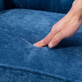 Accent Chair With Comfy Chenille Club Fabric,Comfy Upholstered Living Room Arm Chair,Springs Cushions & Retro Wooden Legs (Color: as Pic)